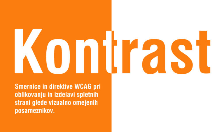 Smernice in direktive pri uporabi barv in kontrastov za oblikovanje spletnih strani za vizualno omejene posameznike