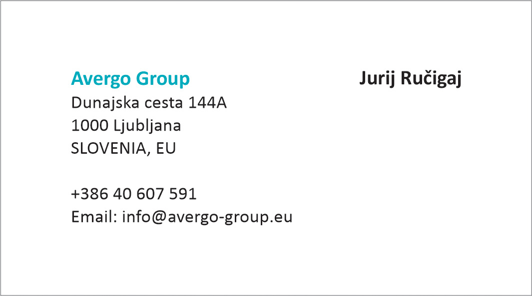 Vizitka AVERGO