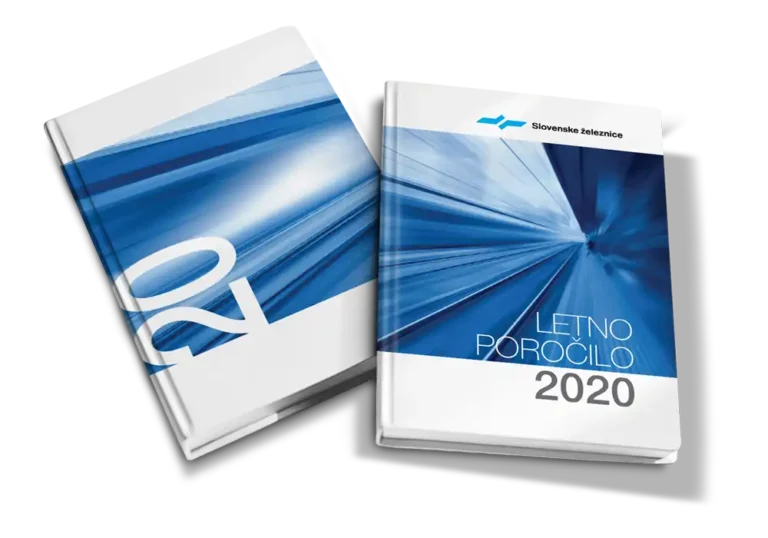 Slovenske železnice letno poročilo naslovna